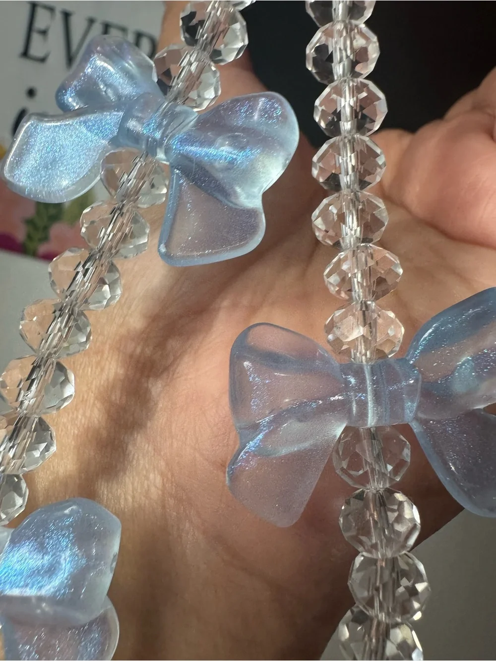 Bling Bling Crystal with Blue Bow Phone/Key/Bag Chain #P1099